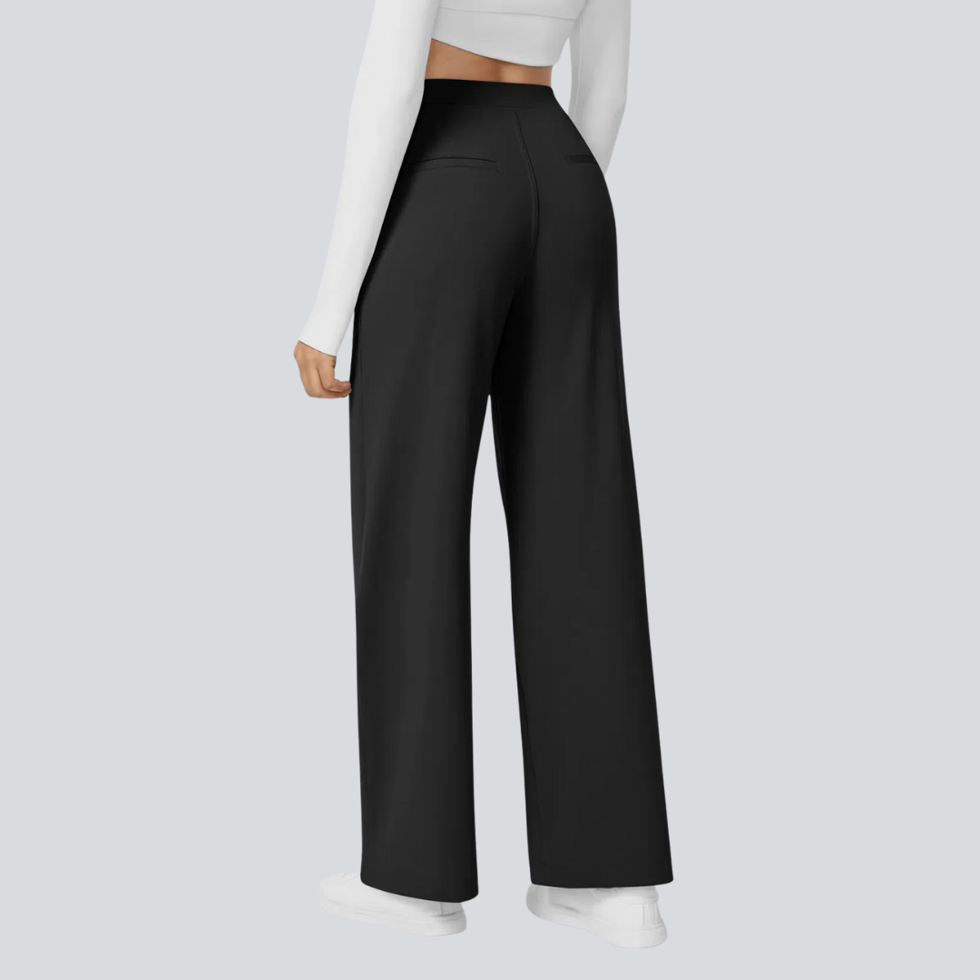 Hose Damen Fließend Hohe Taille Freizeit & Elegant
