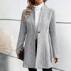 Überwurf Damen Kragenlos Langarm Elegant Casual