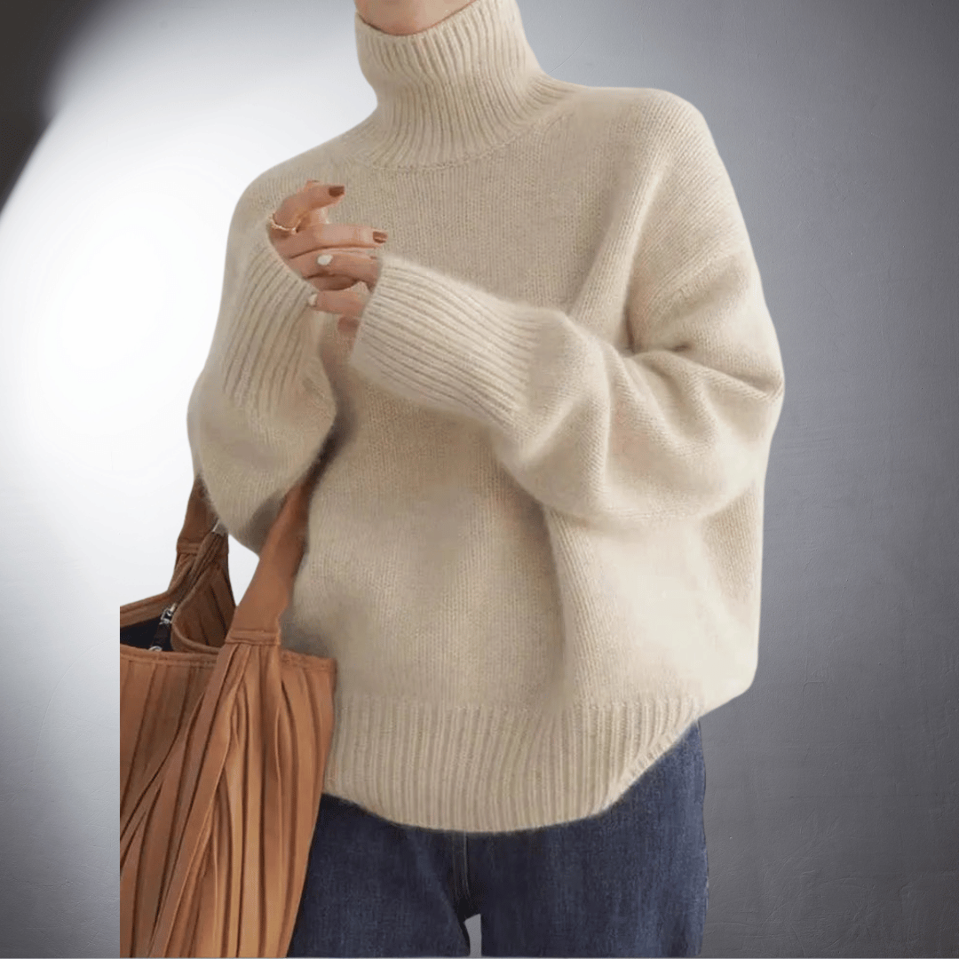 Damen Pullover mit Stehkragen