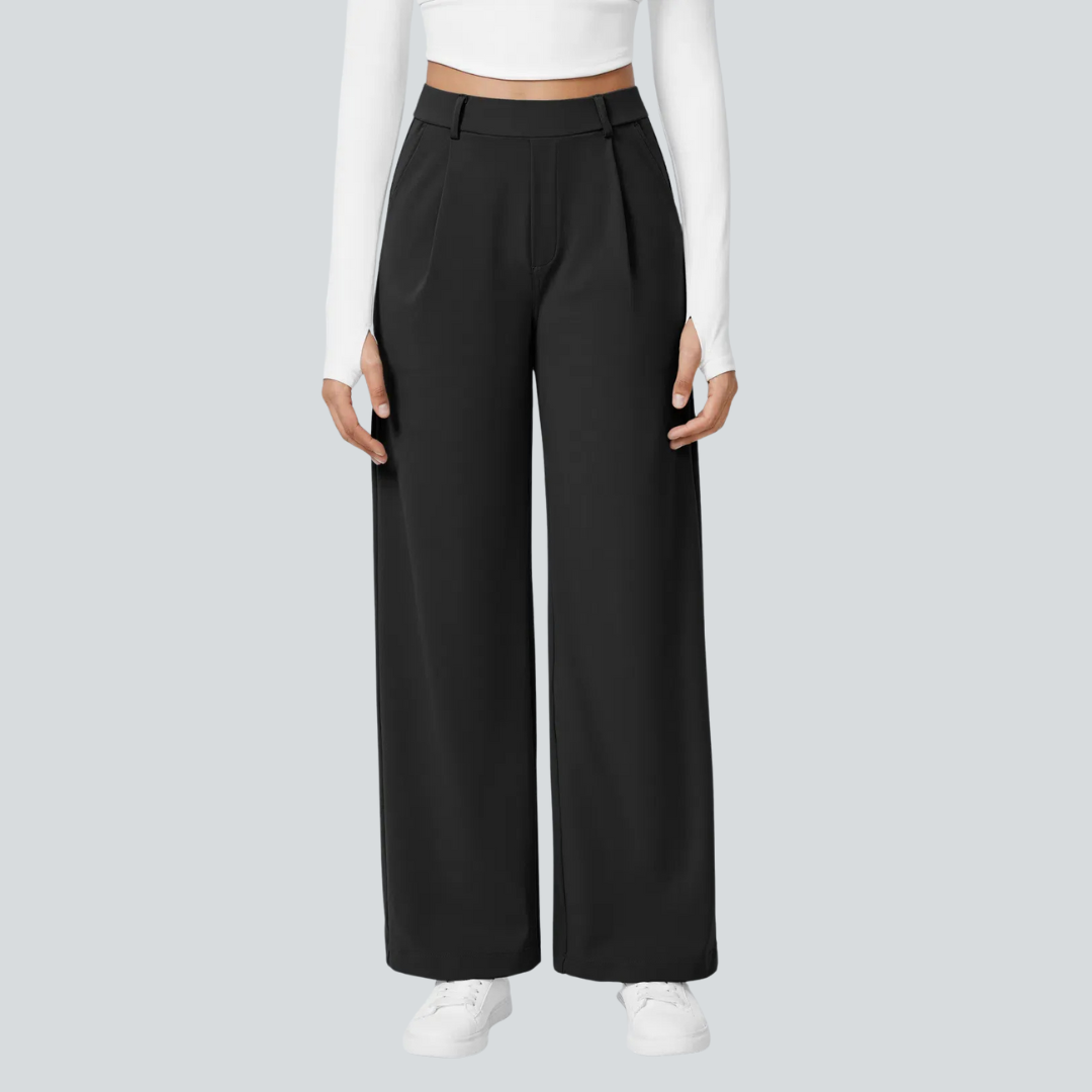 Hose Damen Fließend Hohe Taille Freizeit & Elegant