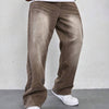 Jeans Herren Baggy Cargo Dunkel Casual Alltag