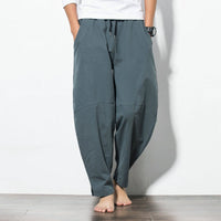 Pantalon casual confortable pour homme avec taille élastique et poches