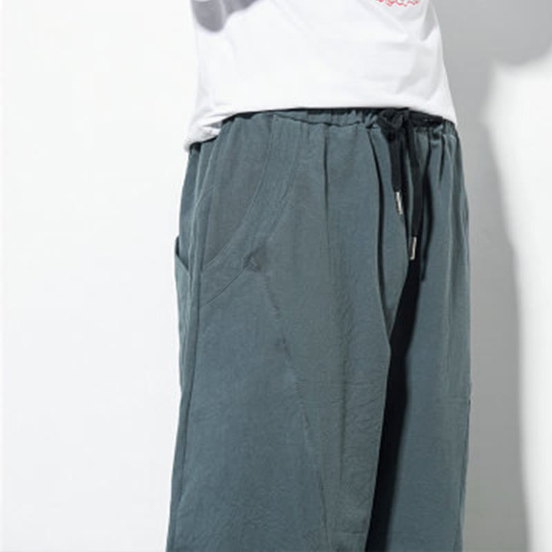Bequeme Herren-Casual-Hosen mit Gummizug und Taschen