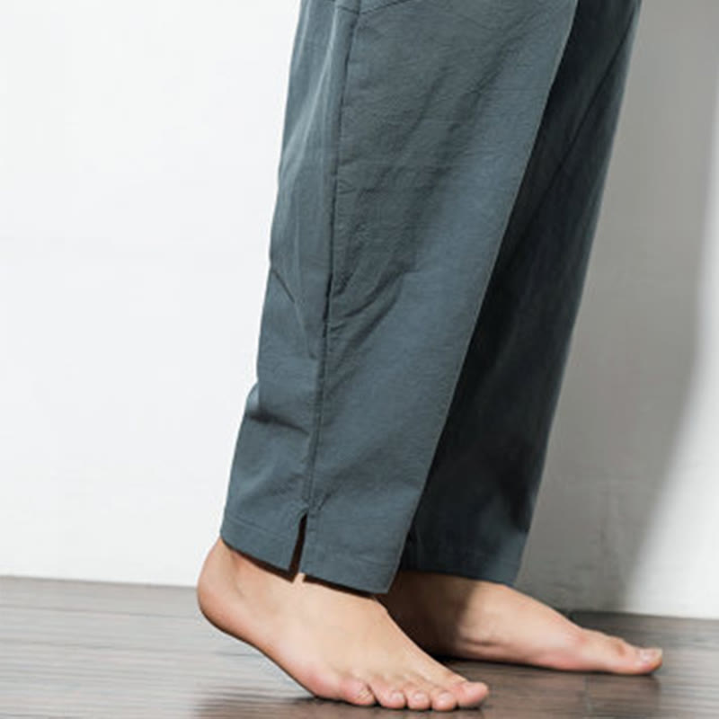 Bequeme Herren-Casual-Hosen mit Gummizug und Taschen