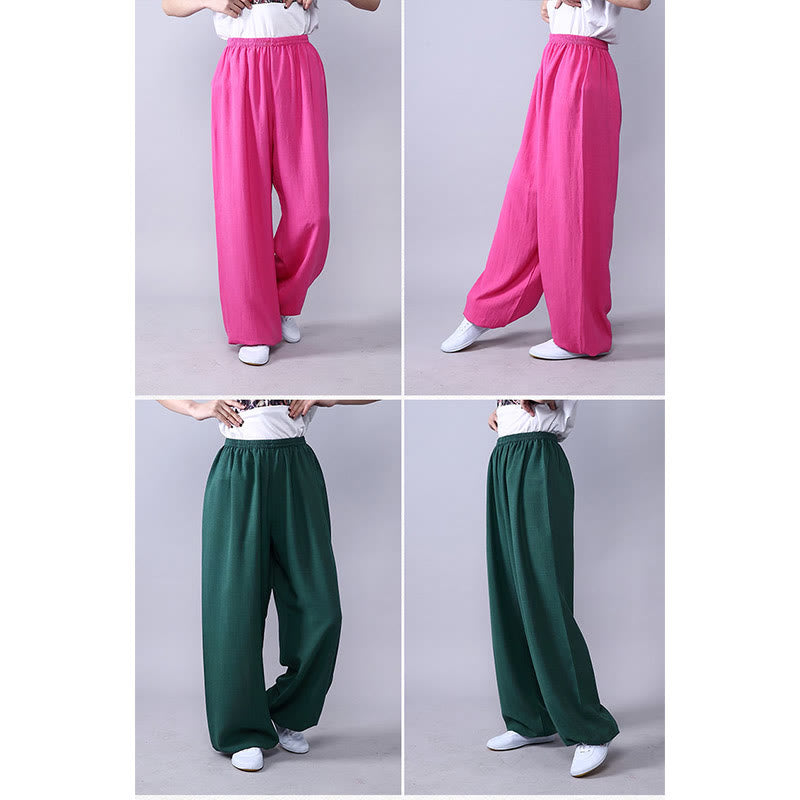 Unisex Sommerhose mit elastischem Bund für Tai Chi und Qigong