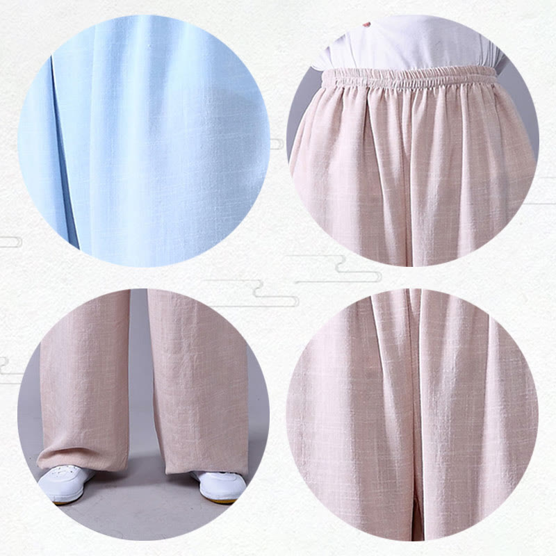 Unisex Sommerhose mit elastischem Bund für Tai Chi und Qigong