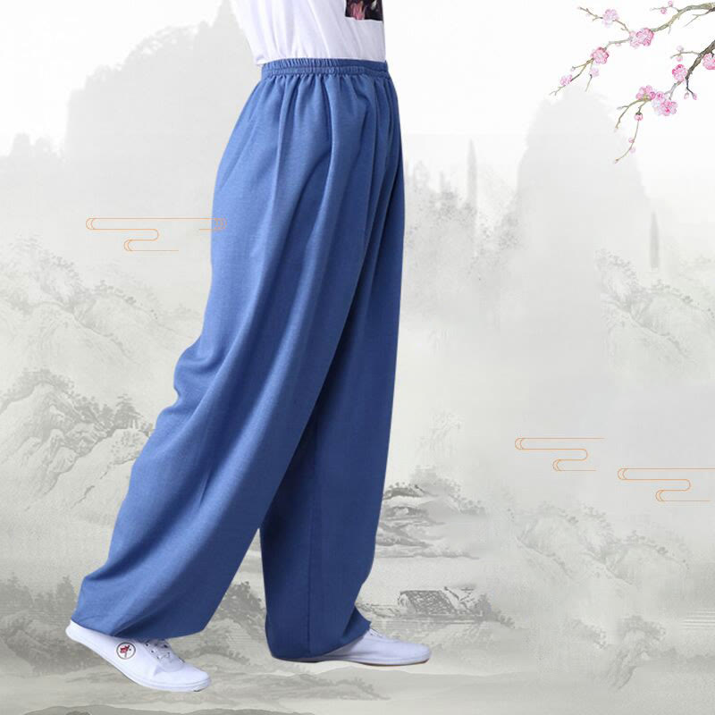 Unisex Sommerhose mit elastischem Bund für Tai Chi und Qigong