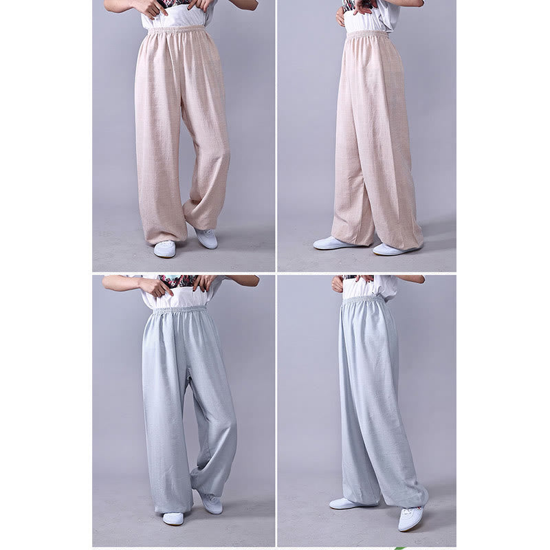 Unisex Sommerhose mit elastischem Bund für Tai Chi und Qigong