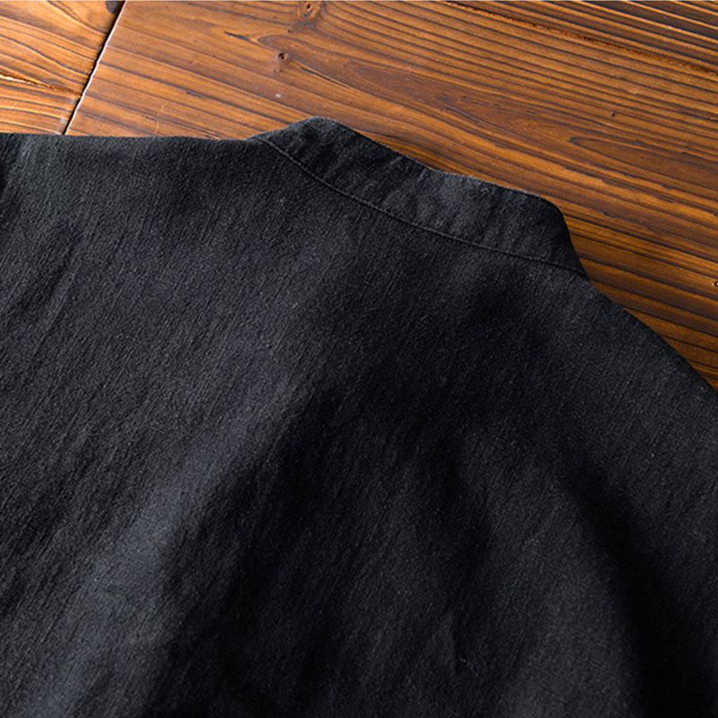 Tang-Kostüm für Herren mit Froschknochenknöpfen und Taschen
