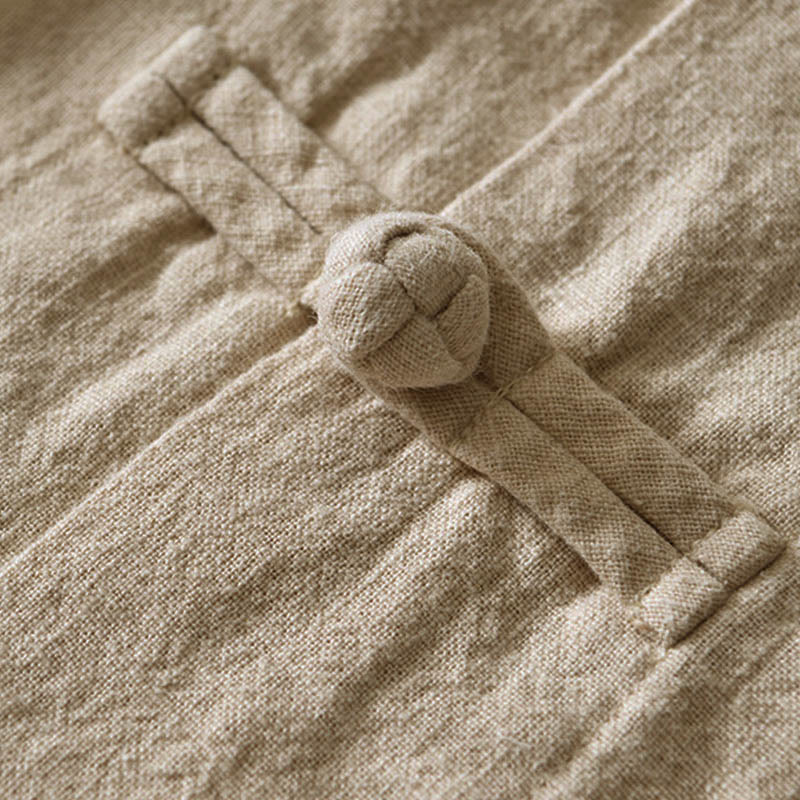 Tang-Kostüm für Herren mit Froschknochenknöpfen und Taschen
