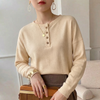 Langarmshirt Damen Regular Fit Casual Waffelstruktur