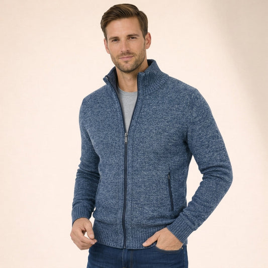 Zip-Pullover Herren Regular Fit Übergangszeit Casual