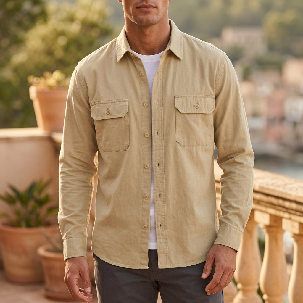 Überhemd Herren Regular Fit Casual