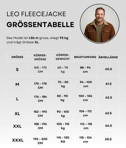 LEO Fleecejacke Braun