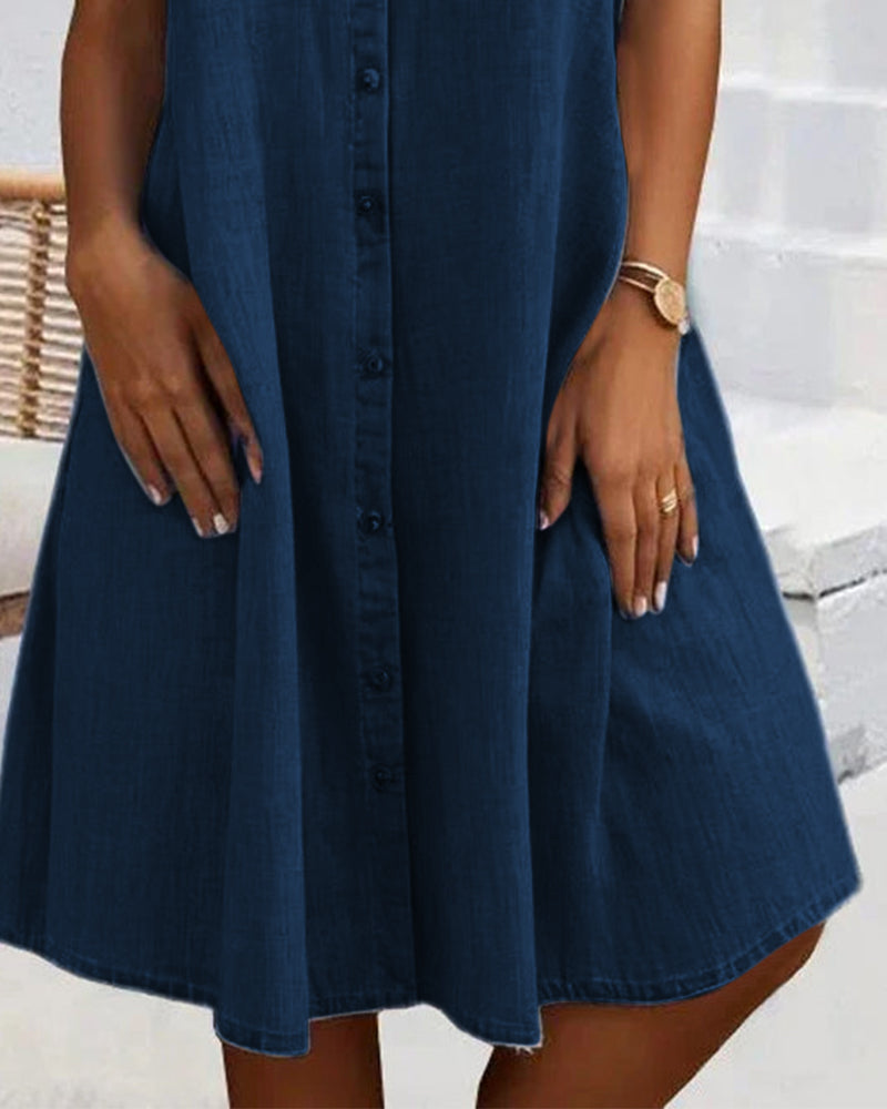 Leichtes Denim-Kleid für Damen im lässigen, eleganten Stil