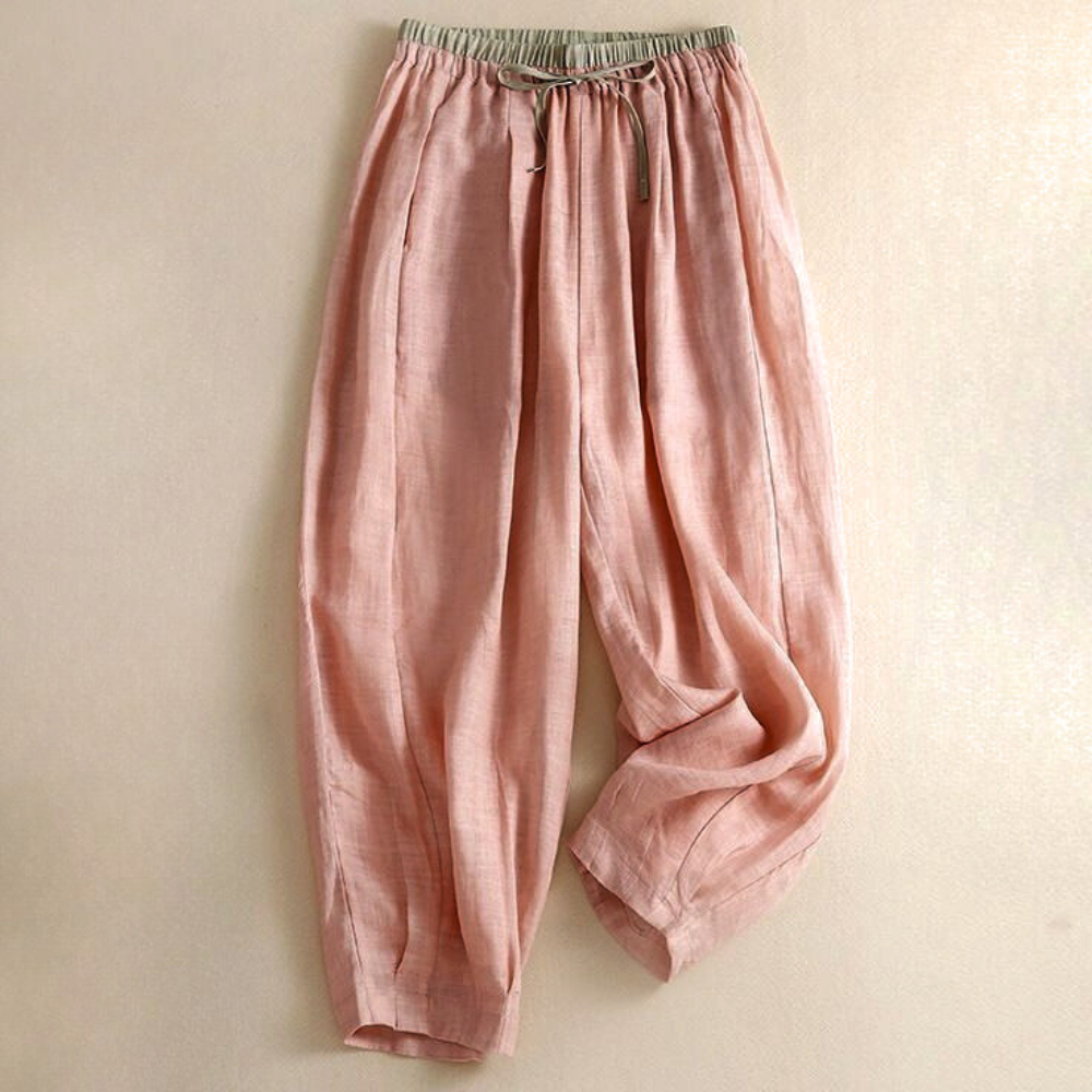 Damen Stoffhose Relaxed Fit Freizeit Sommer
