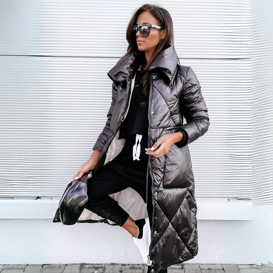 Charlene | Elegante Stepp-Langjacke