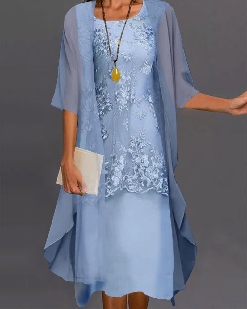 Sommerkleid Damen Regular Fit Elegant Frühling & Sommer