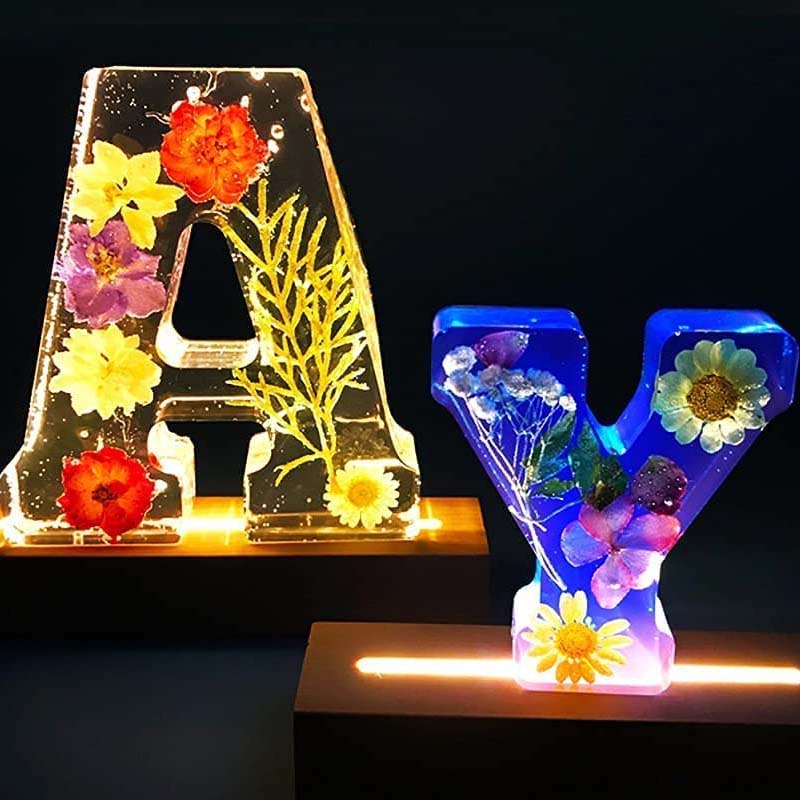 LED-Nachtlicht Deko Harz Blumen Wohnzimmer Gemütlich