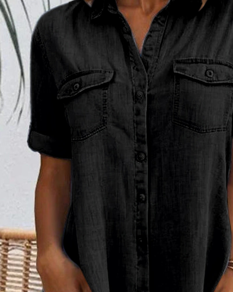 Leichtes Denim-Kleid für Damen im lässigen, eleganten Stil