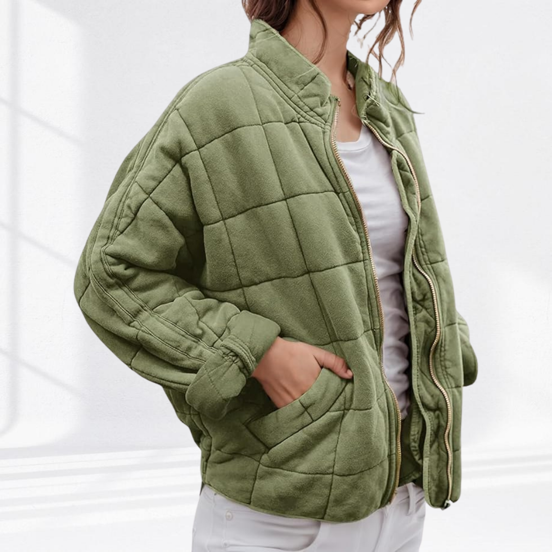 Jackett Damen Gesteppt Regular Fit Freizeit