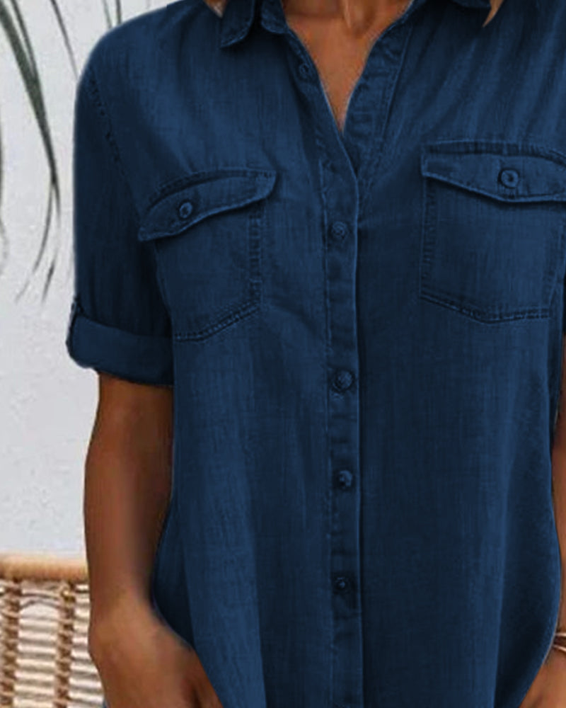 Leichtes Denim-Kleid für Damen im lässigen, eleganten Stil