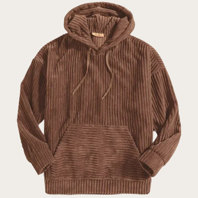 Herren Cord-Hoodie Relaxed Fit Freizeit