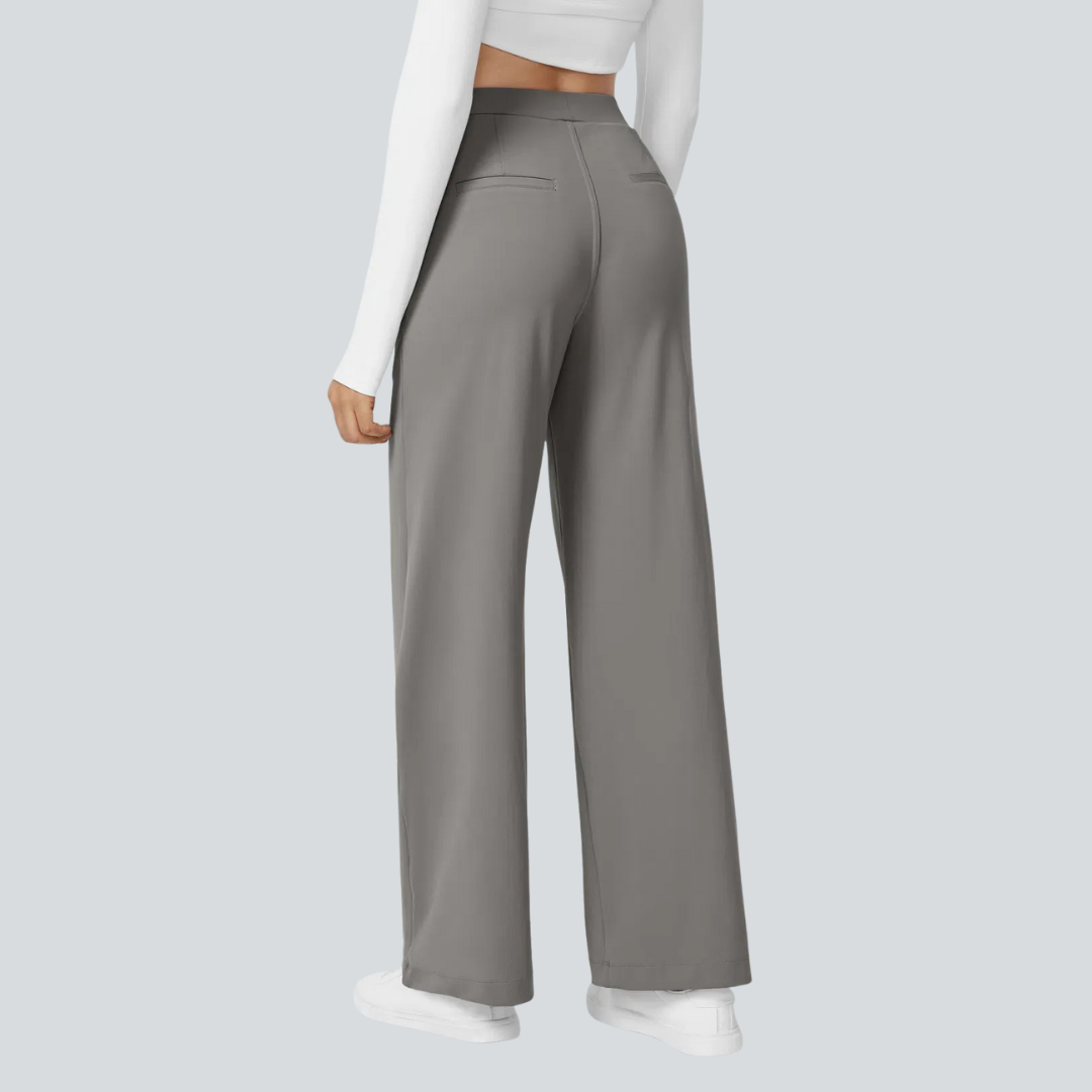 Hose Damen Fließend Hohe Taille Freizeit & Elegant