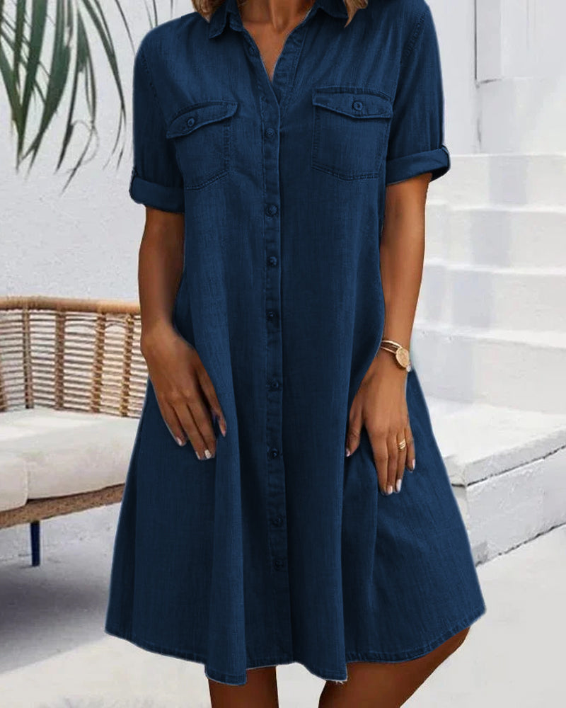 Leichtes Denim-Kleid für Damen im lässigen, eleganten Stil