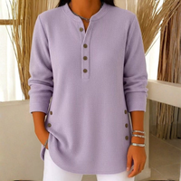 Strick-Sweatshirt Damen Langarm Casual Regular Fit
