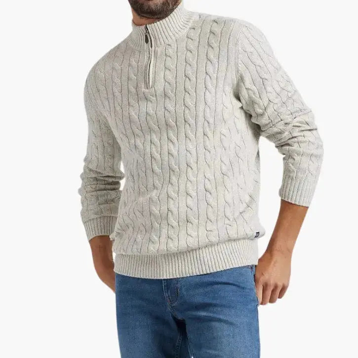 Exquisiter Pullover mit halbem Reissverschluss