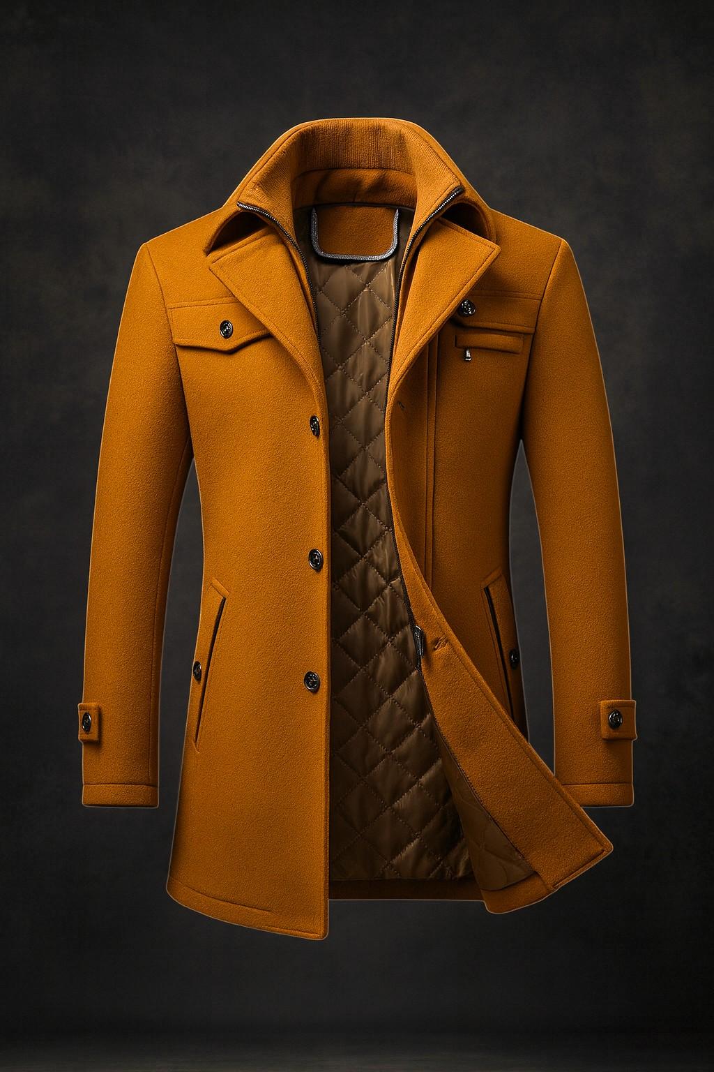 Wollmantel Herren Elegant Winter Warm