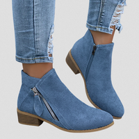 Ankle Boots Damen Bequem Alltag Niedriger Absatz