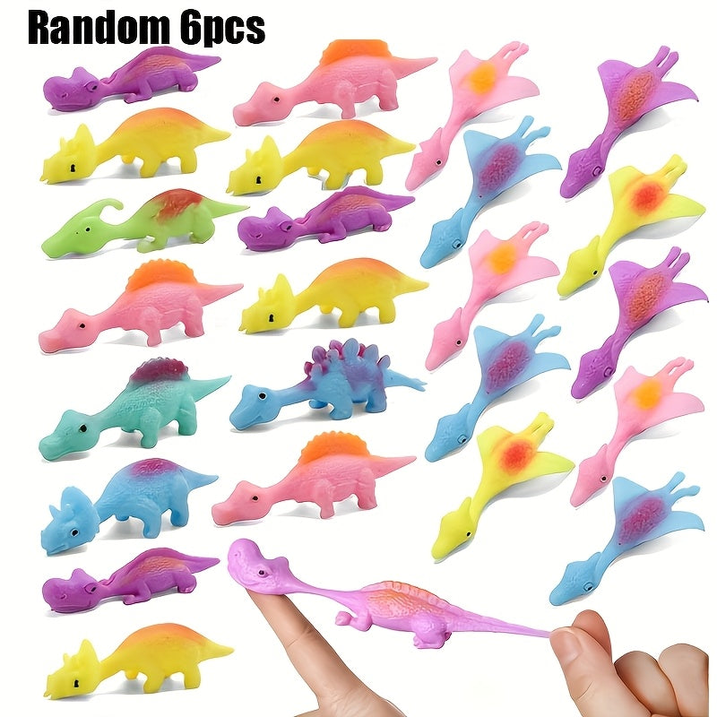 Dinosaurier Finger Katapult Fidget Spielzeug - Flying Sticky Dino für Kinder Party Geschenke