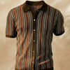 Julian Herren Poloshirt mit Knopfleiste im Chevron-Design – Atmungsaktiv