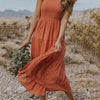 Sommerkleid Damen Regular Fit Freizeit mit Rüschendetails und Taschen