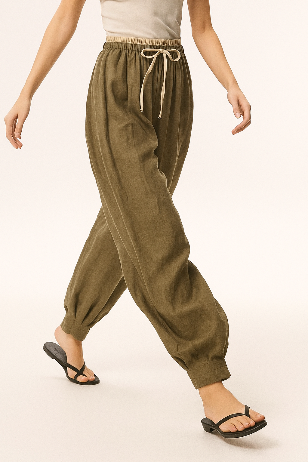 Damen Stoffhose Relaxed Fit Freizeit Sommer