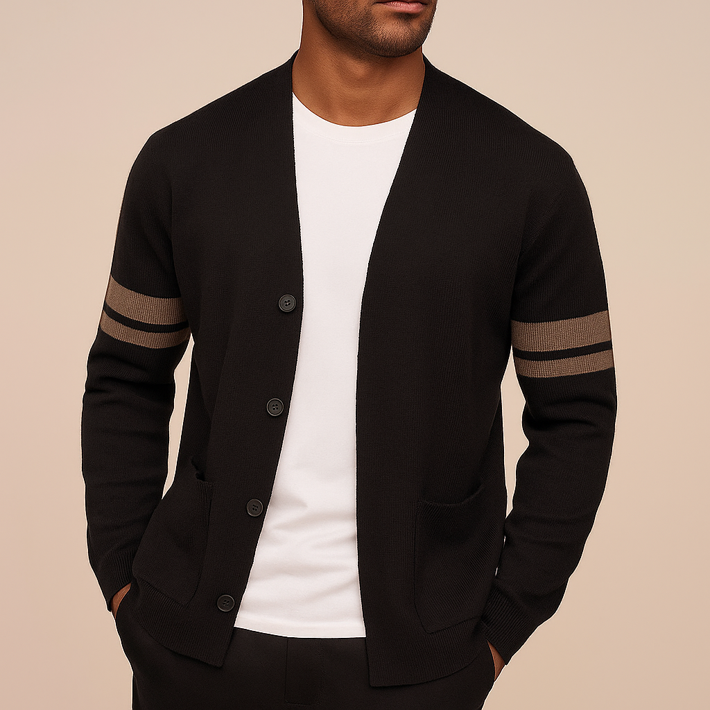 Cardigan Damen Tailliert Minimalistisch Freizeit