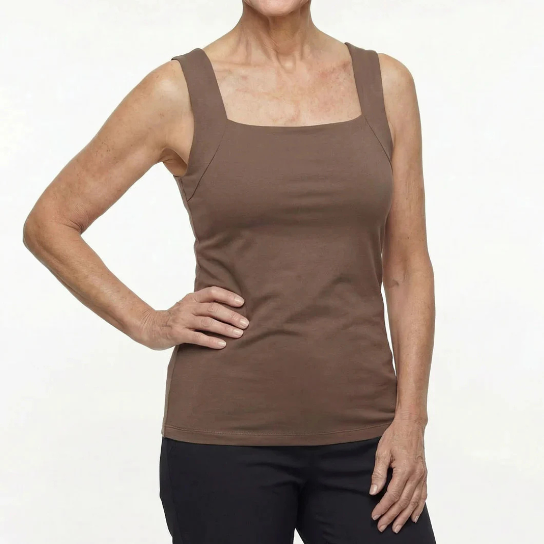 Tanktop Damen Bequem Integrierter Sport-BH Freizeit