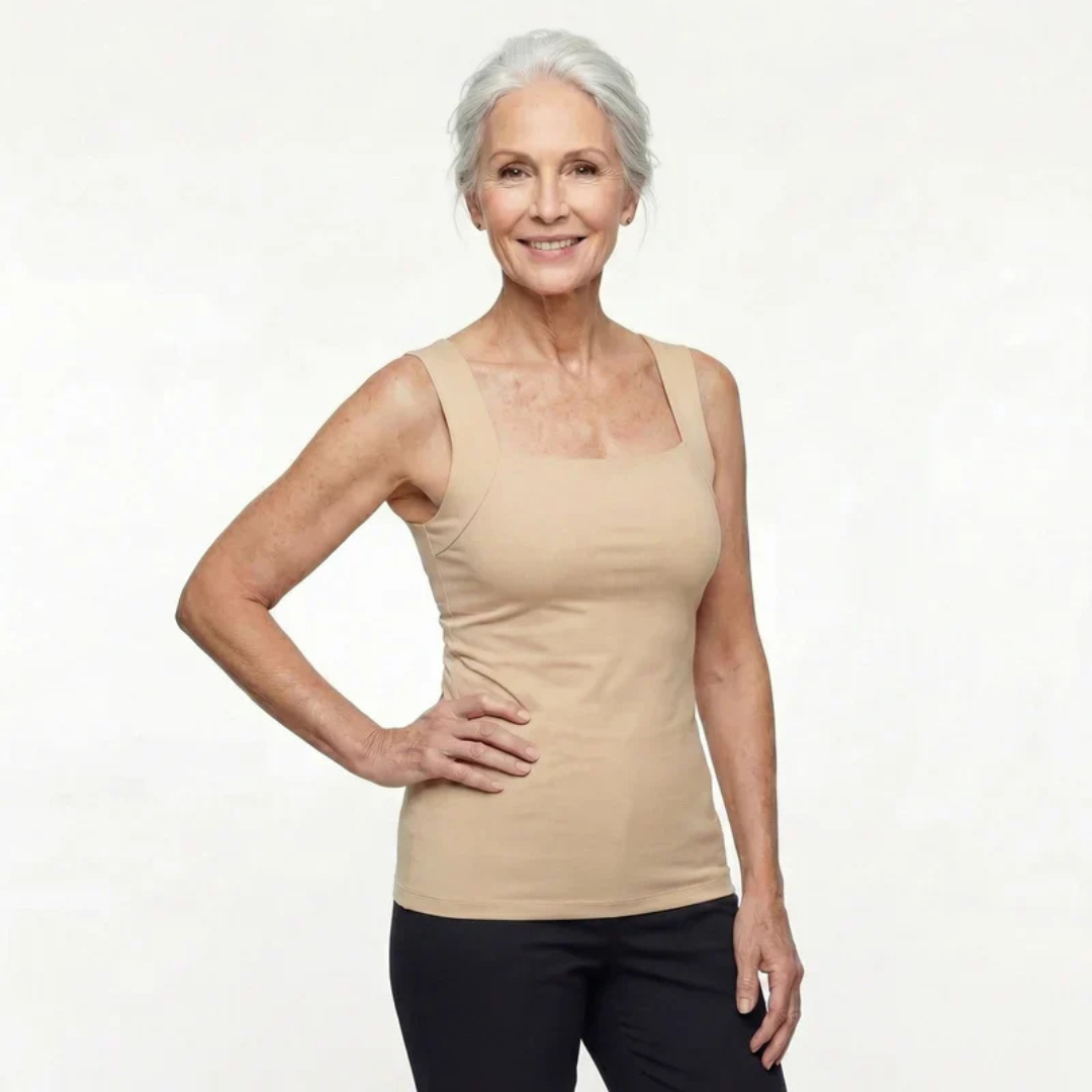 Tanktop Damen Bequem Integrierter Sport-BH Freizeit