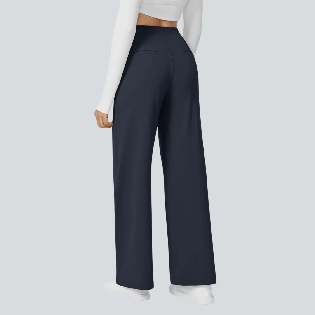 Hose Damen Fließend Hohe Taille Freizeit & Elegant