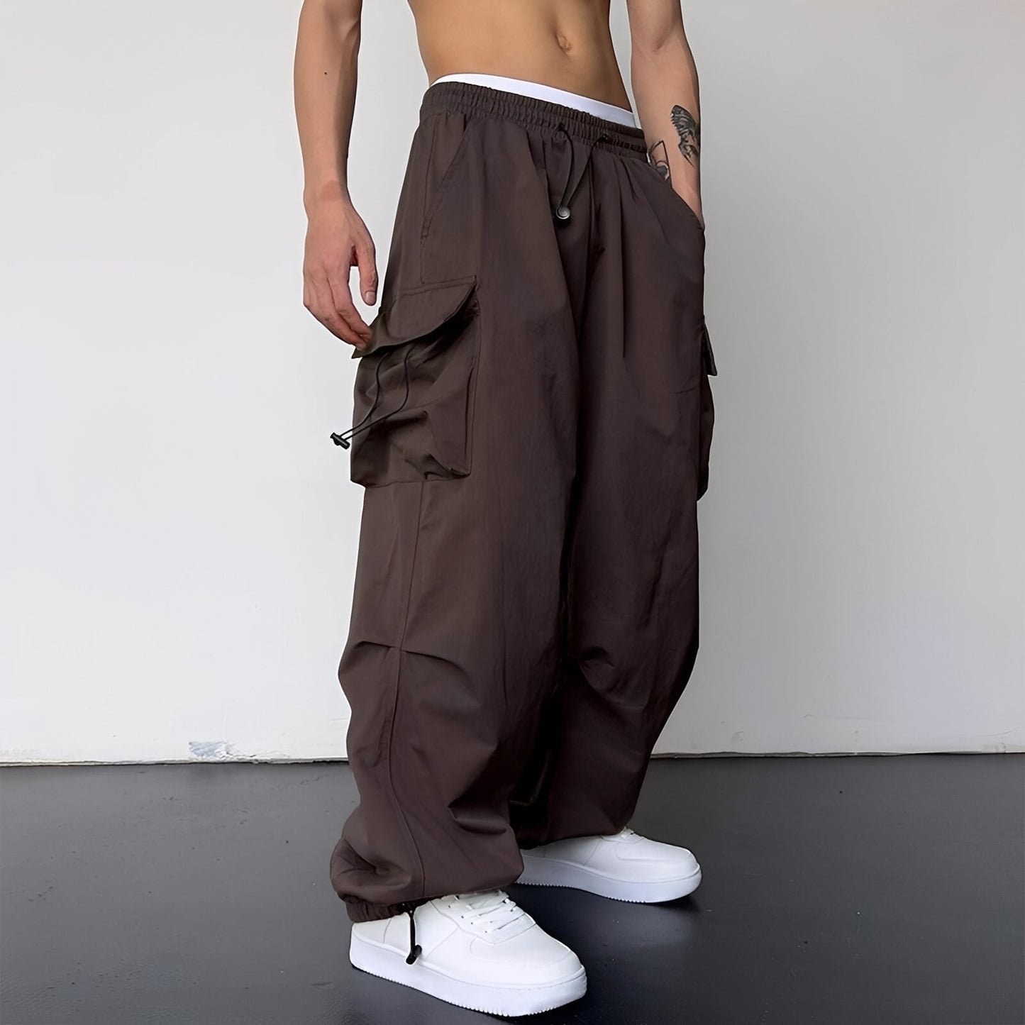 Baggy-Cargohose Herren Oversize Freizeit Streetwear