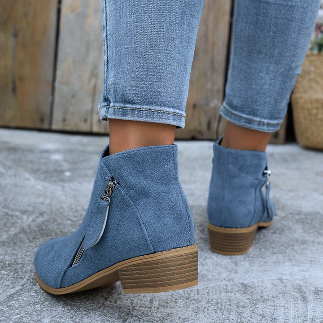 Ankle Boots Damen Bequem Alltag Niedriger Absatz