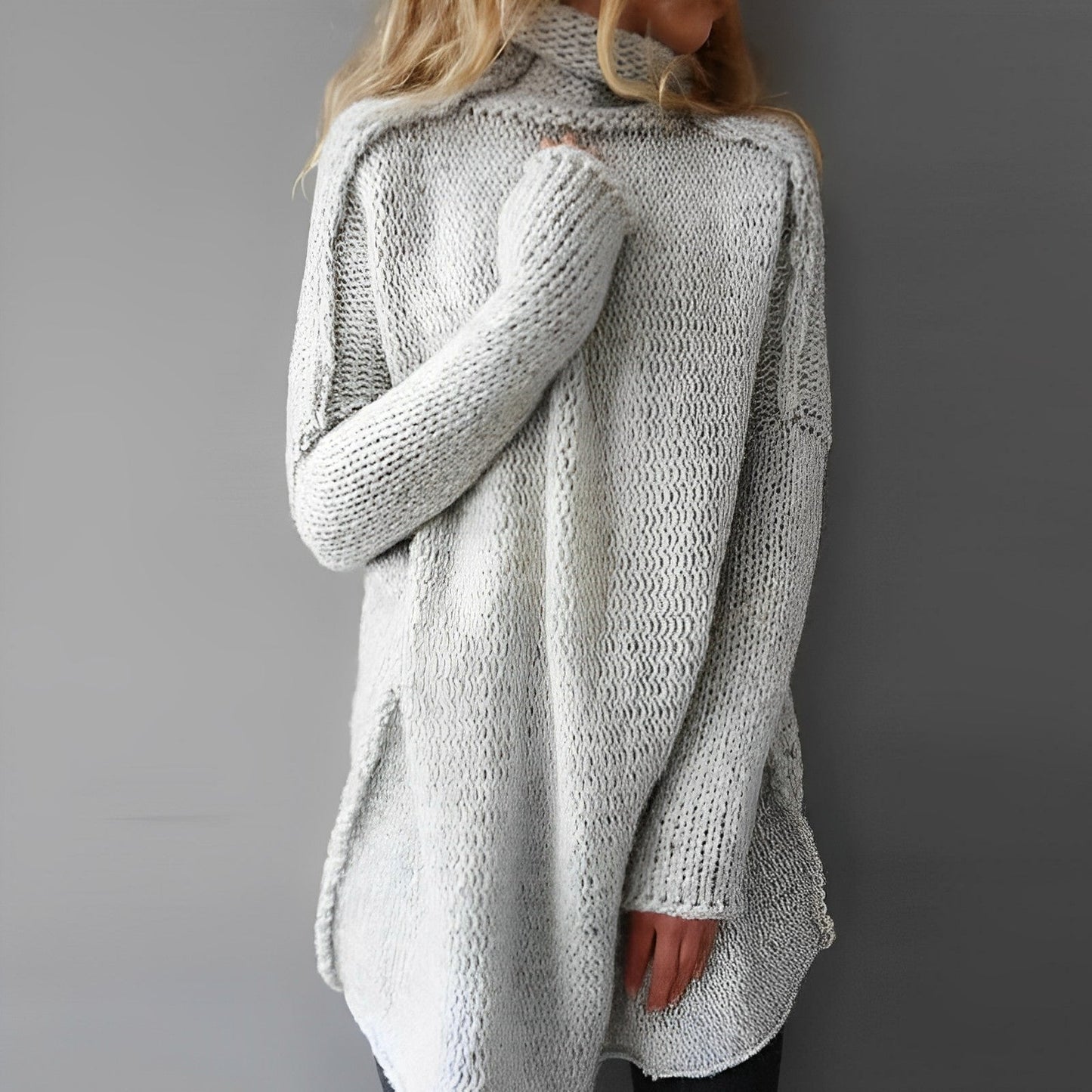Otthild I Langer Oversize Strickpullover