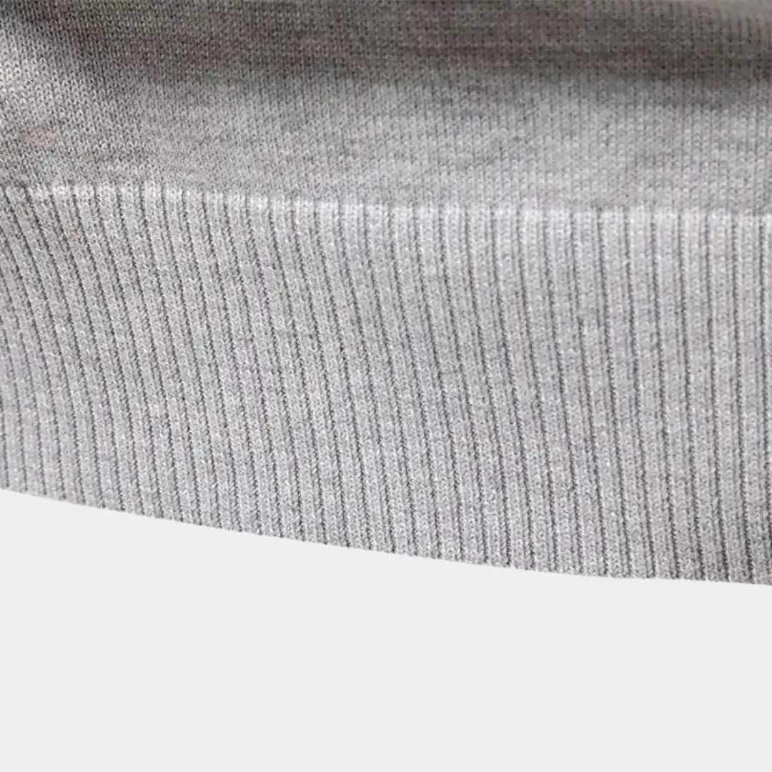 Strickpullover mit halbem Reissverschluss