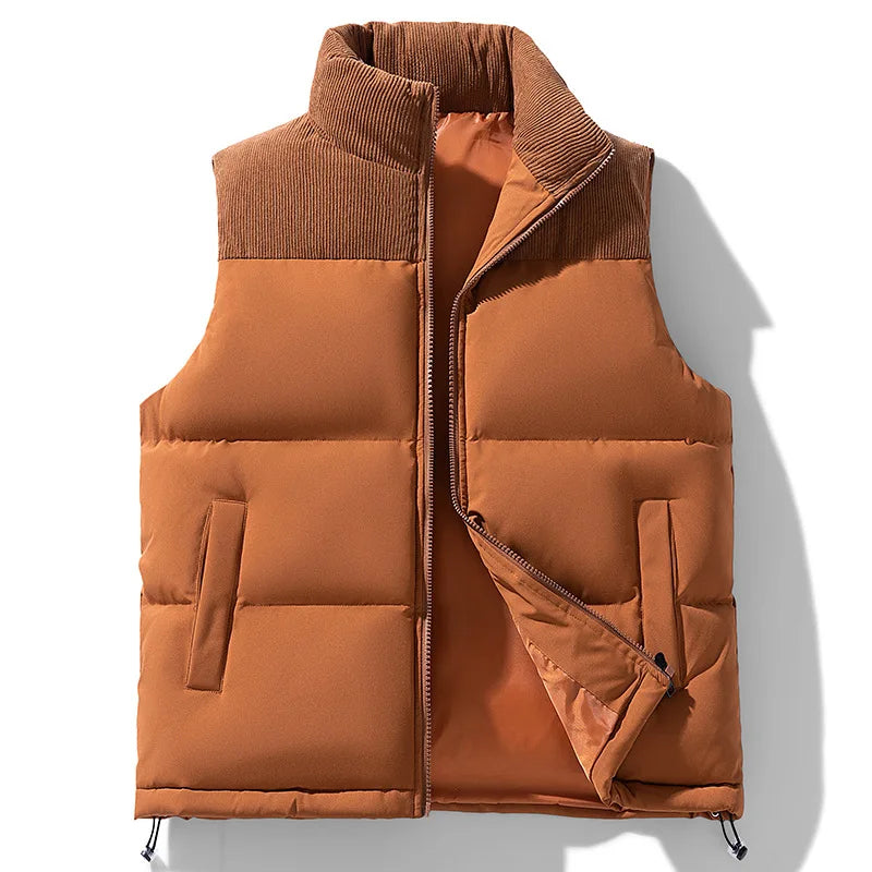 Steppweste Herren Regular Fit Freizeit Minimalistisch