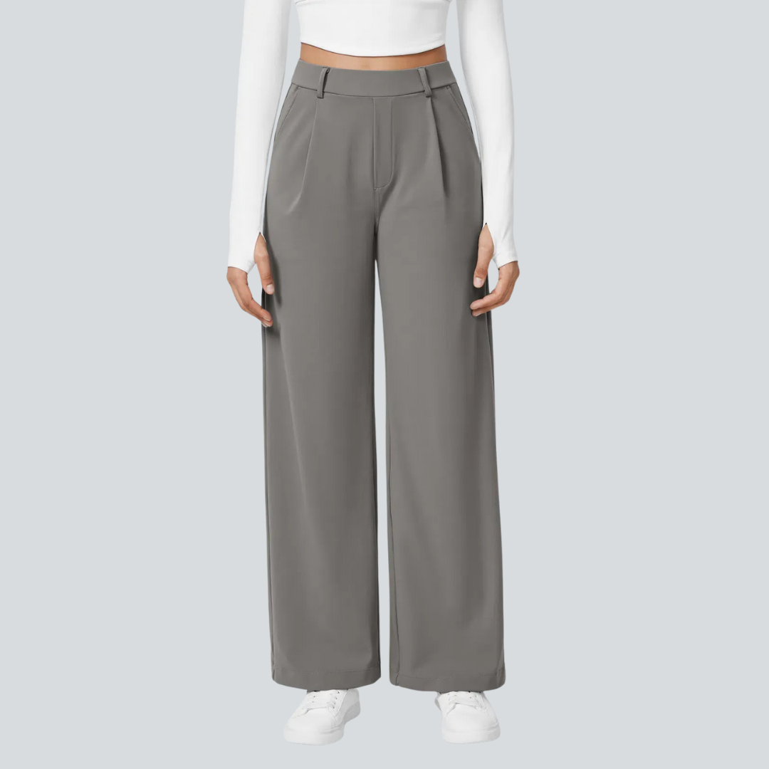 Hose Damen Fließend Hohe Taille Freizeit & Elegant