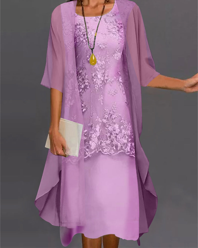 Sommerkleid Damen Regular Fit Elegant Frühling & Sommer