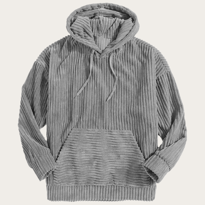 Herren Cord-Hoodie Relaxed Fit Freizeit