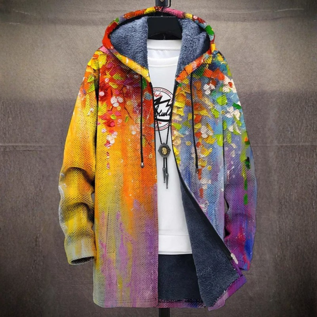 Damen Kapuzenjacke mit Patchwork-Design